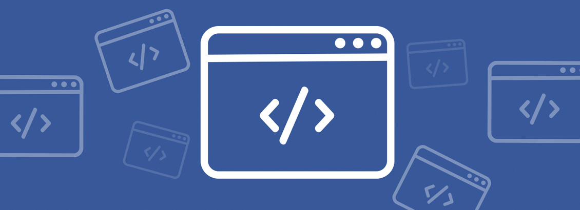 Ilustracin de Logo de Facebook Pxel con Fondo Azul