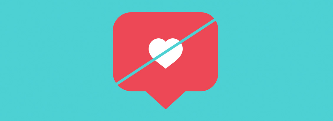 Ilustracin de un Emoji de Like de Instragram con Lnea Diagonal en el Medio