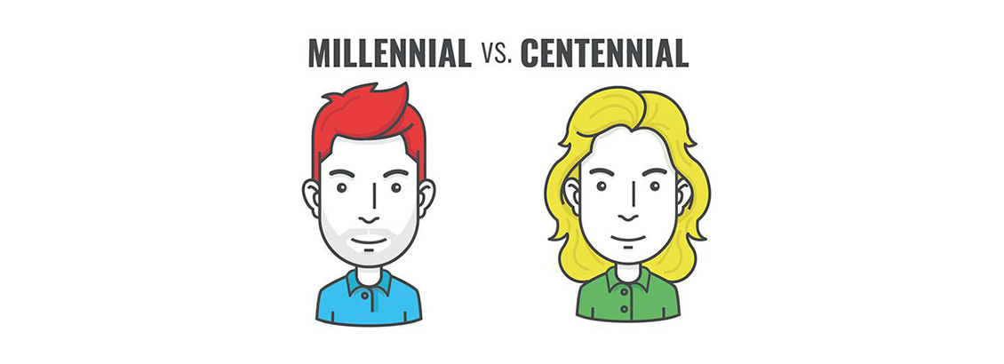 Ilustracin Comparativa Entre Centennials y Millennials