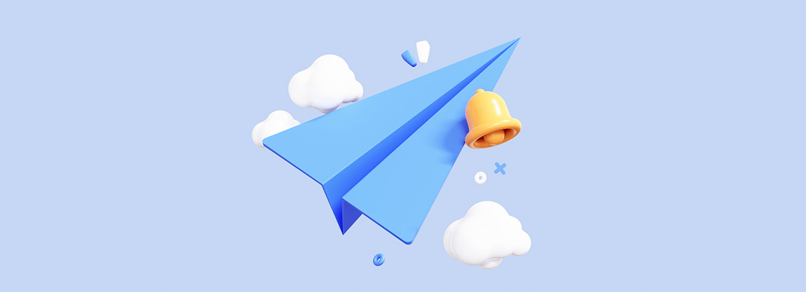 Ilustracin 3D de Avin de Papel Simbolizando el Logo de Telegram